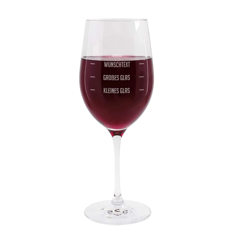 Weinglas - großes Glas, kleines Glas, Wunschtext