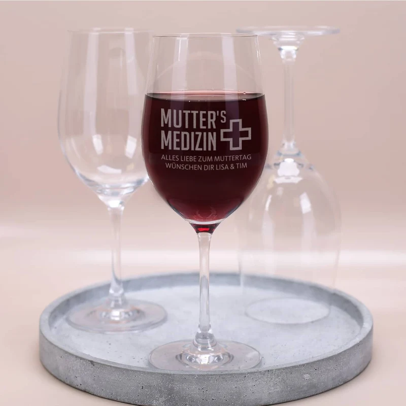 Weinglas zum Muttertag - Mutter's Medizin