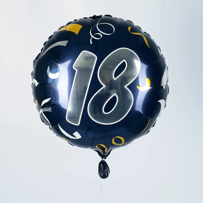 Folienballon zum 18. Geburtstag in dunkelblau