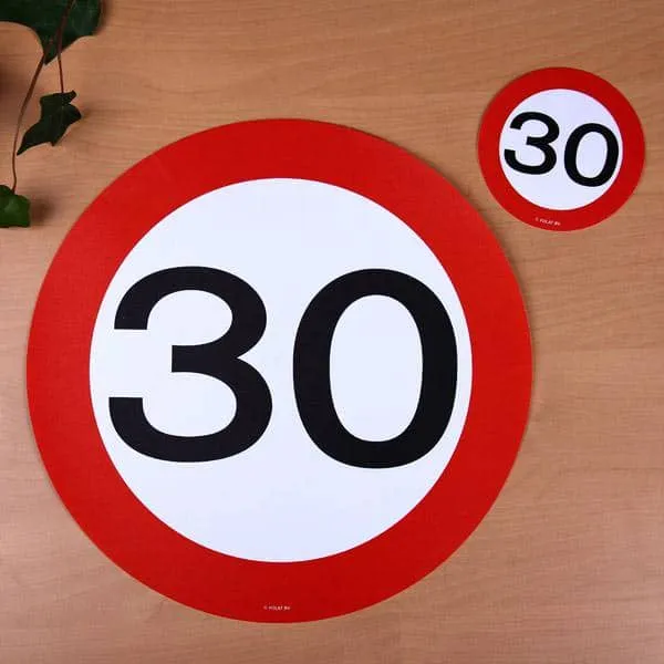 4 Platzsets zum 30. Geburtstag