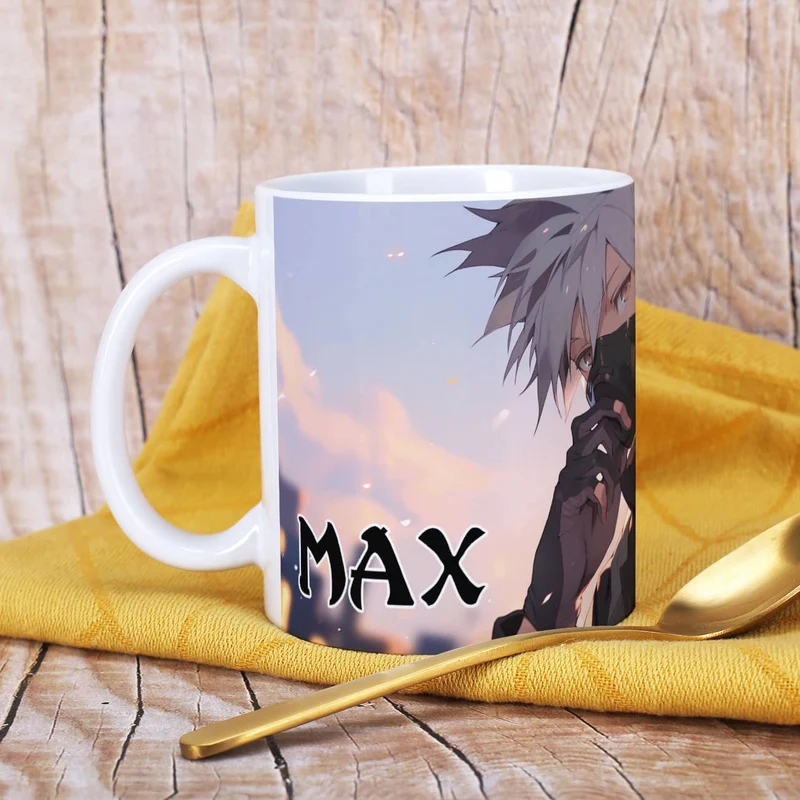 Persönliche Anime-Tasse mit Lieblingsfigur und Wunschname