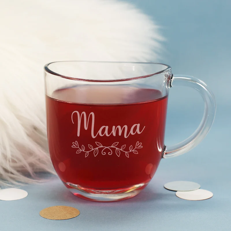 Graviertes Teeglas von Leonardo mit Namensgravur und Ornament-Motiv