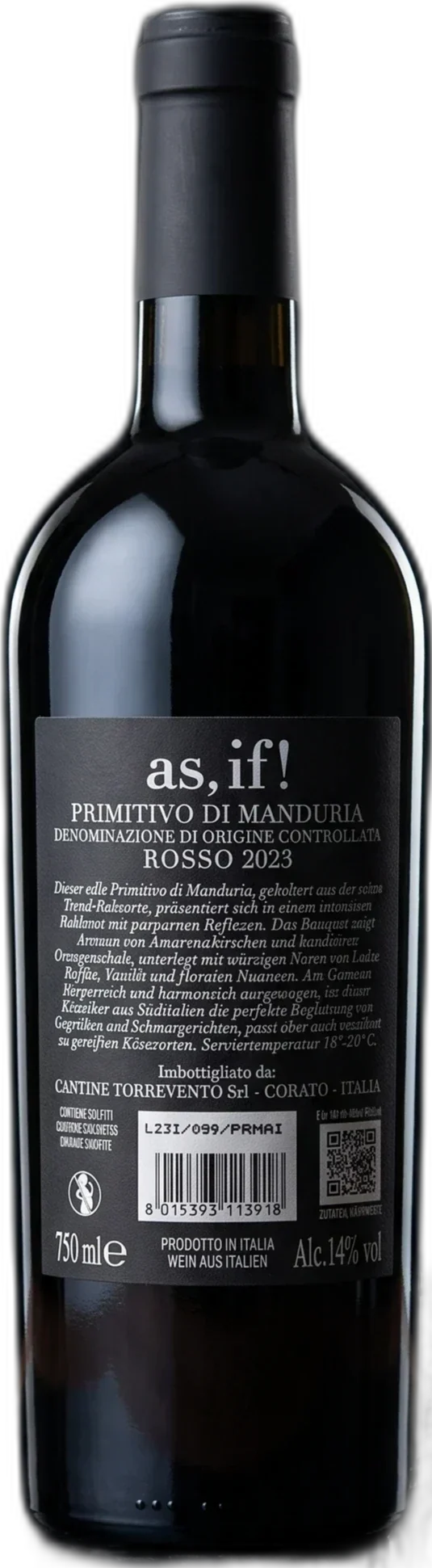 as, if! Primitivo di Manduria DOC