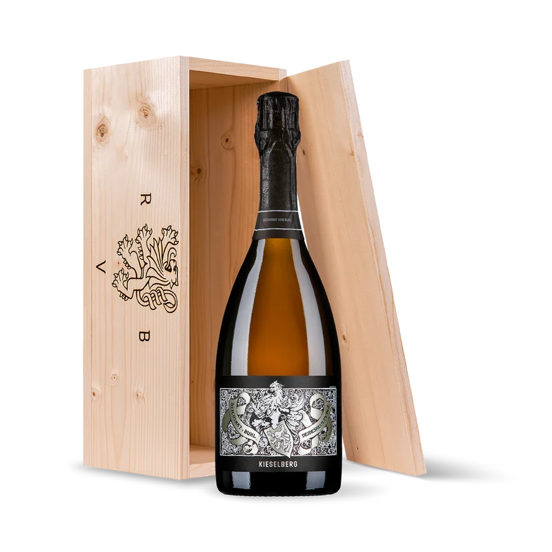 2015 Deidesheimer Kieselberg Riesling brut in Holzkiste