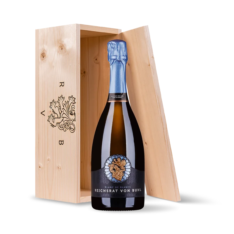 Reichsrat von Buhl Blanc de Blancs Prestige brut in Holzkiste