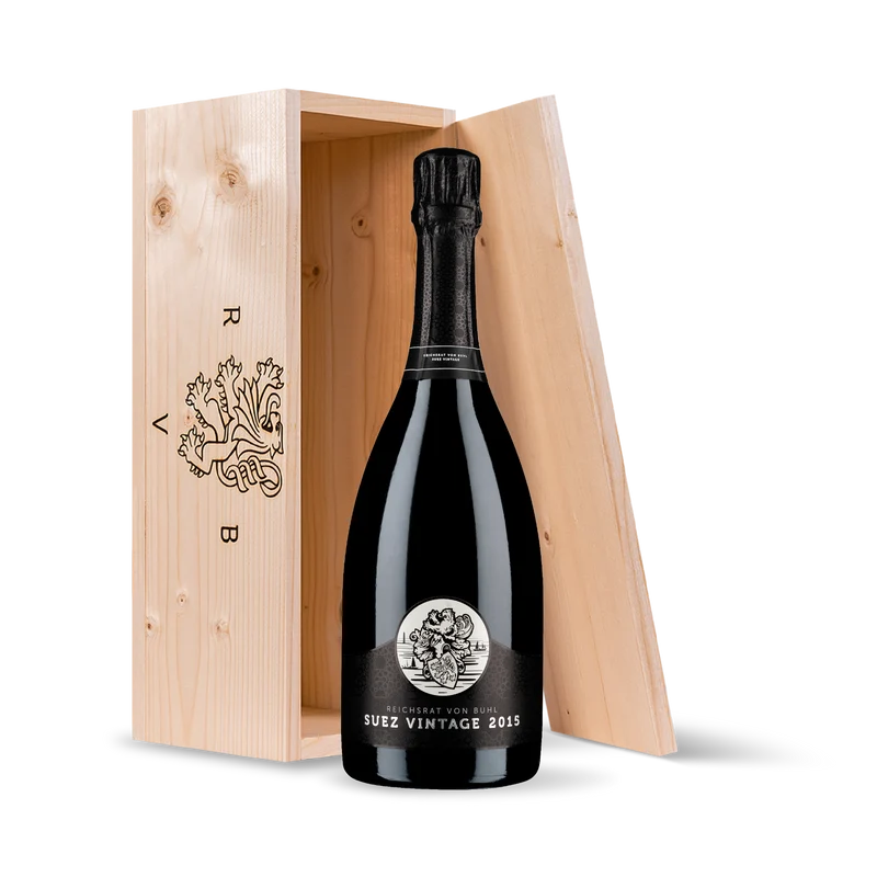 Reichsrat von Buhl SUEZ VINTAGE Riesling brut nature in Holzkiste