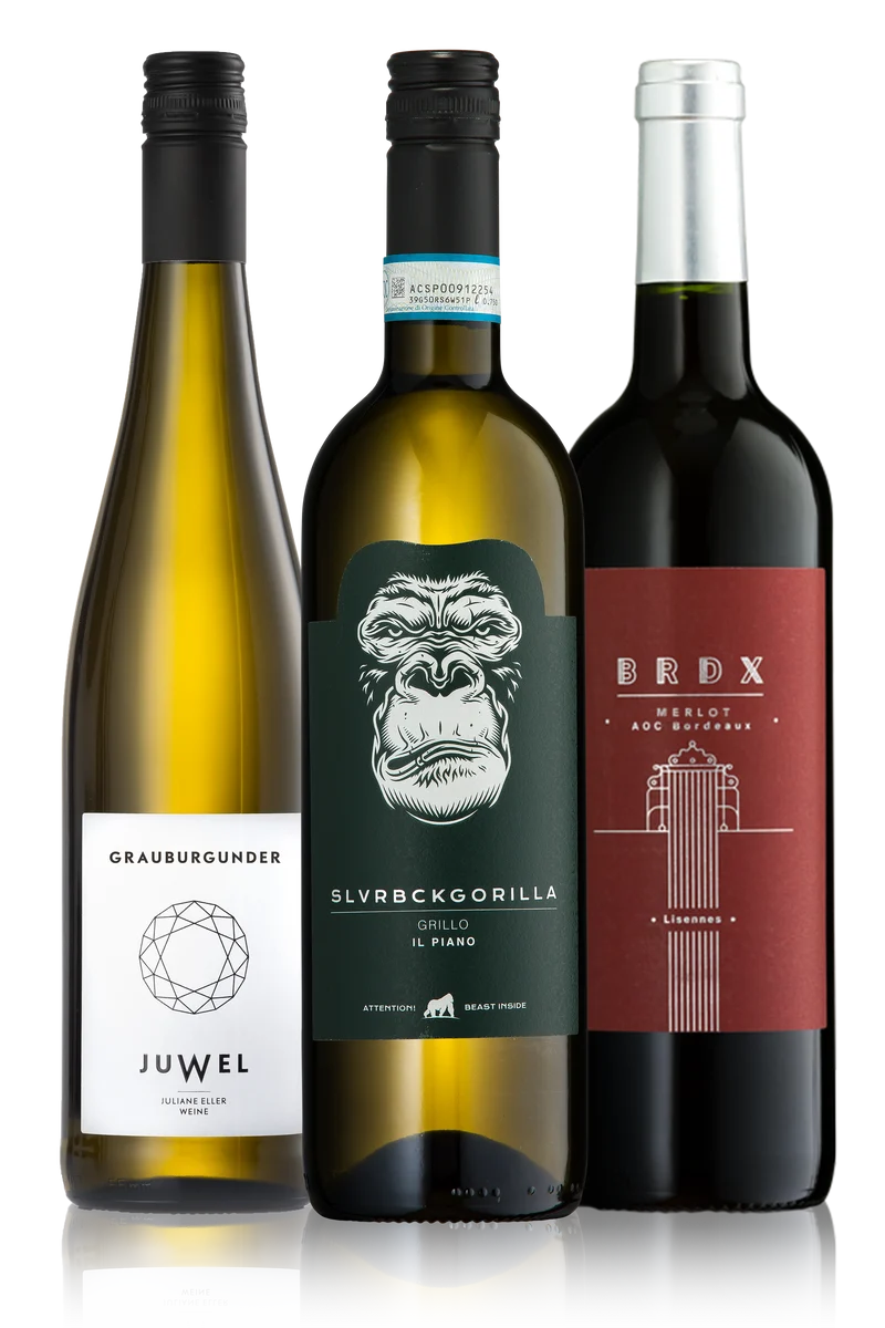 Weintrio zu Pizza