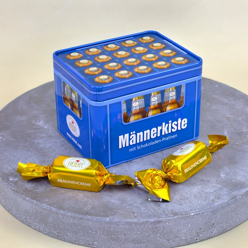Männerkiste mit Schokolade | Bierkasten Design