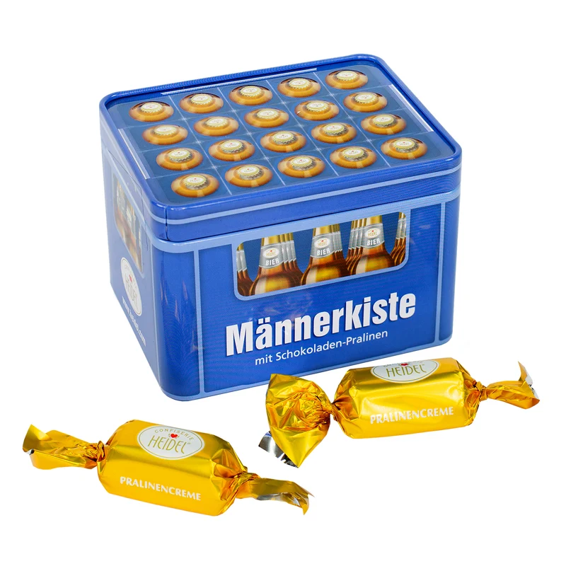 Männerkiste mit Schokolade | Bierkasten Design