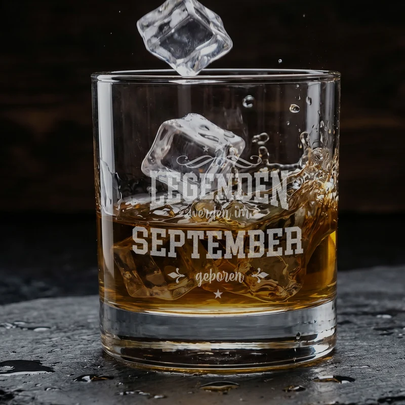 Personalisiertes Whisky Glas mit Gravur als Geschenk zum Geburtstag | 320 ml Whiskeyglas
