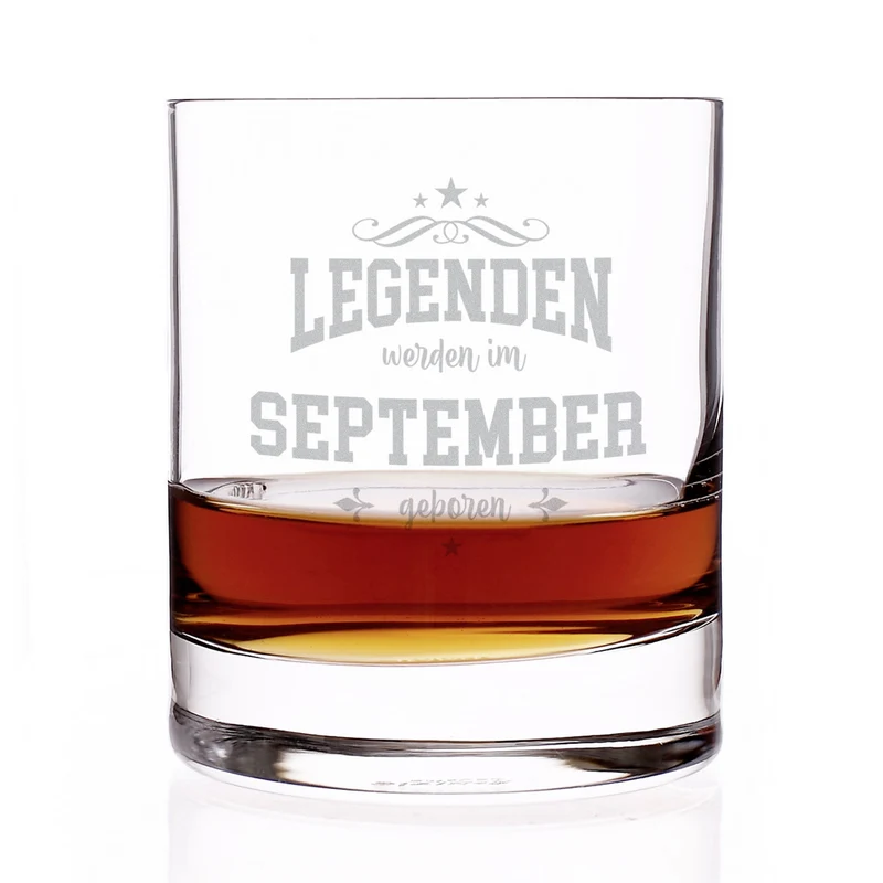 Personalisiertes Whisky Glas mit Gravur als Geschenk zum Geburtstag | 320 ml Whiskeyglas