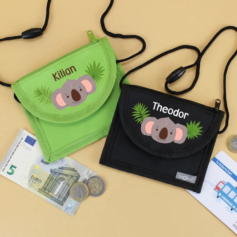 Personalisierbarer Koala Brustbeutel mit Name | Geschenk für Jungen | Farbauswahl