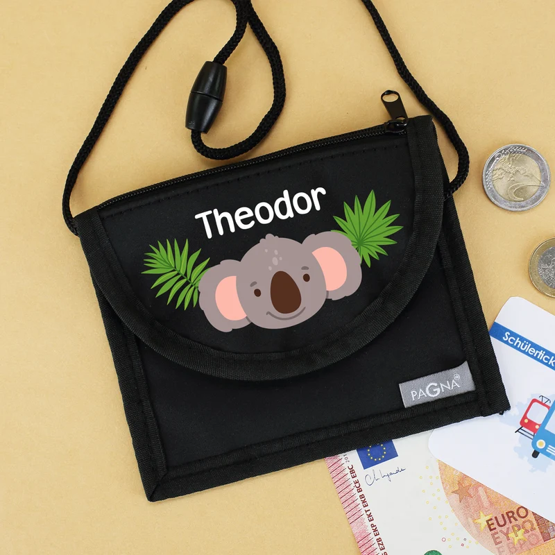 Personalisierbarer Koala Brustbeutel mit Name | Geschenk für Jungen | Farbauswahl