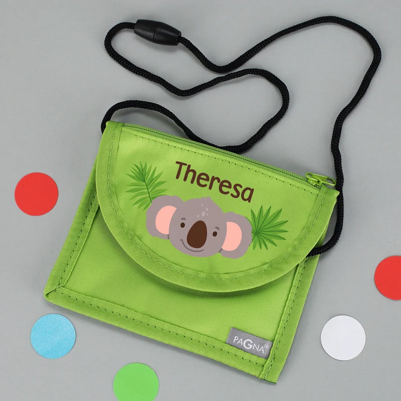 Personalisierbarer Koala Brustbeutel mit Name | Geschenk für Jungen | Farbauswahl