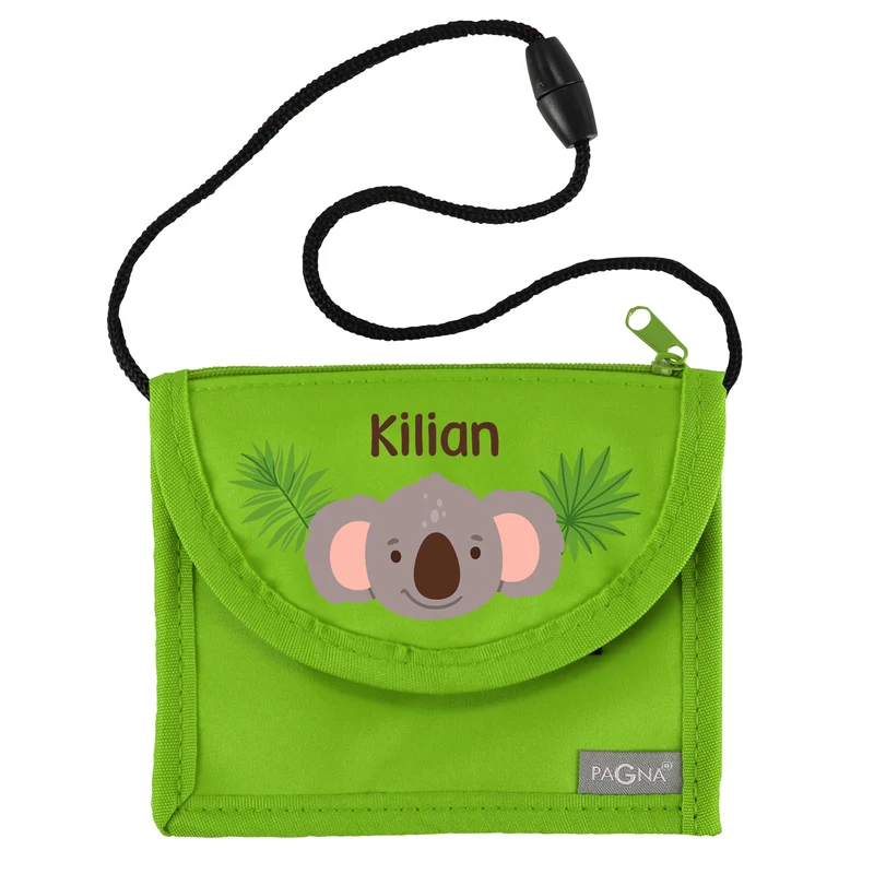 Personalisierbarer Koala Brustbeutel mit Name | Geschenk für Jungen | Farbauswahl