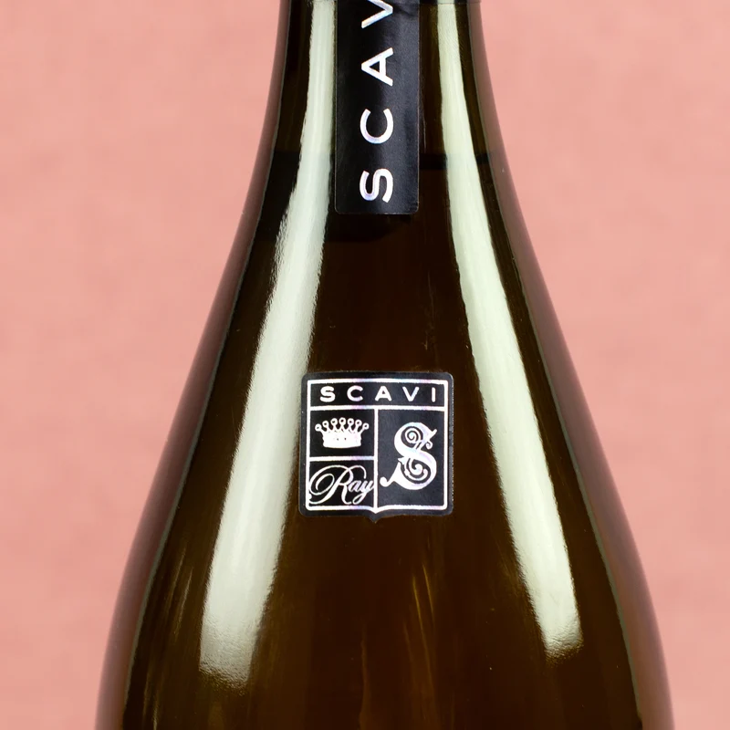 Scavi & Ray Gravierte Seccoflasche mit Taubenmotiv, Namen und Datum zur Hochzeit