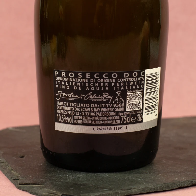 Scavi & Ray Gravierte Seccoflasche mit Taubenmotiv, Namen und Datum zur Hochzeit