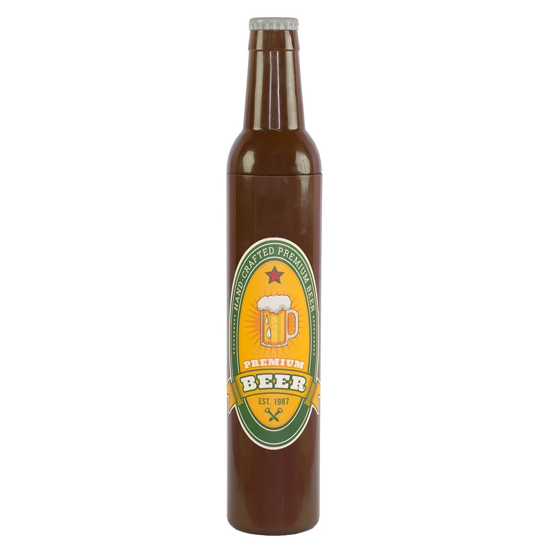 Taschen Regenschirm als Bierflasche
