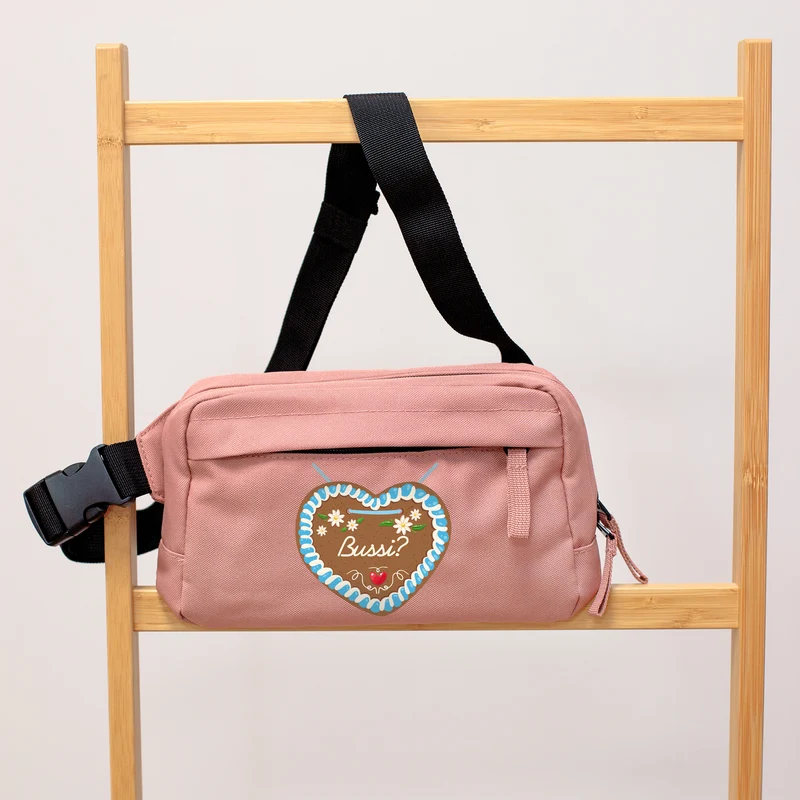 Bauchtasche mit Lebkuchenherz & Name personalisiert | Crossbody Bag für Volksfest, Frauen & Männer
