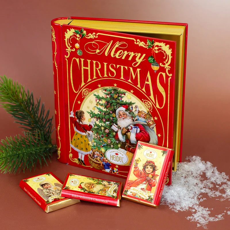Schokoladenbuch Weihnachts-Nostalgie aus Metall