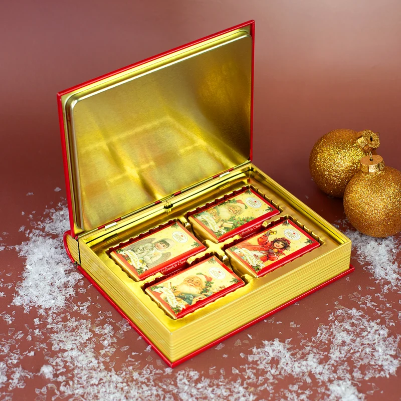 Schokoladenbuch Weihnachts-Nostalgie aus Metall