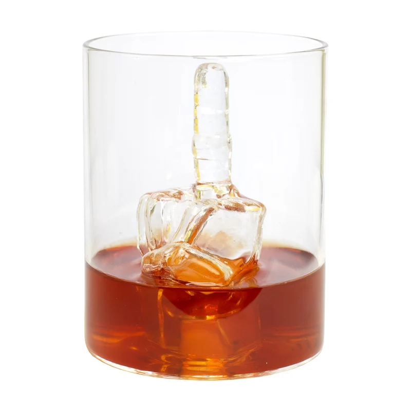 Trinkglas Mittelfinger als lustiges Geschenk