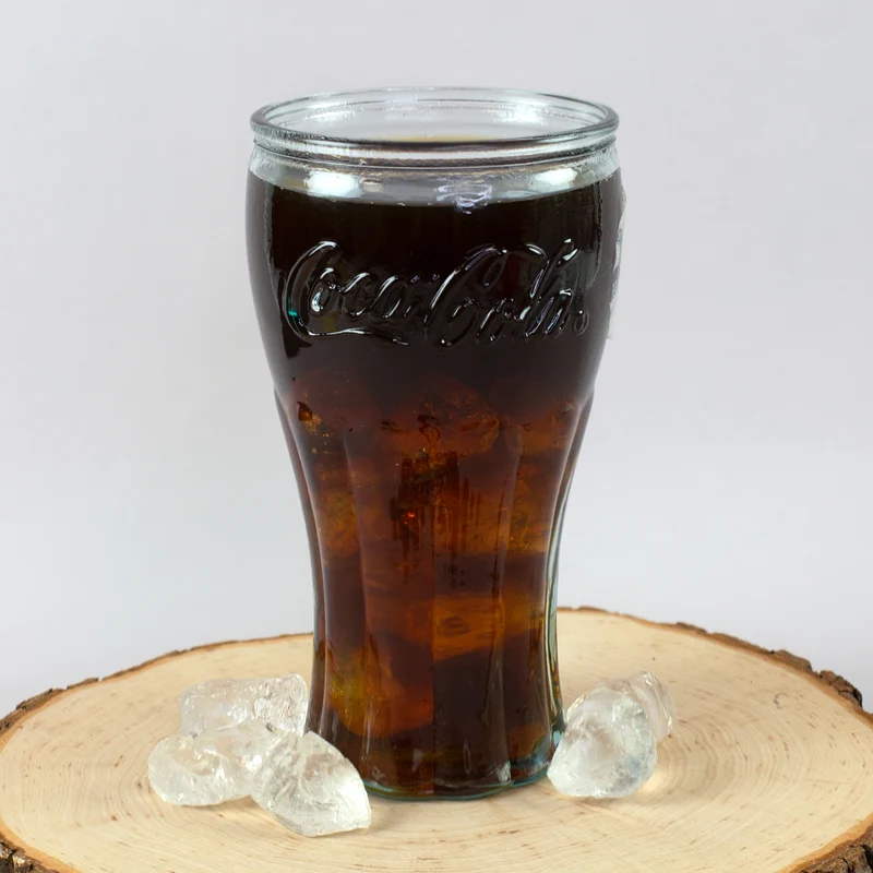 Coca-Cola Glas in klassischer retro Form 400ml | Trinkglas als Geschenk | Nachhaltig & Handgefertigt