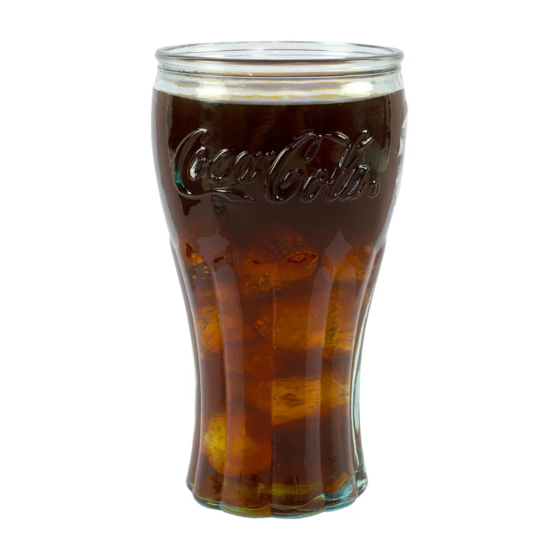 Coca-Cola Glas in klassischer retro Form 400ml | Trinkglas als Geschenk | Nachhaltig & Handgefertigt