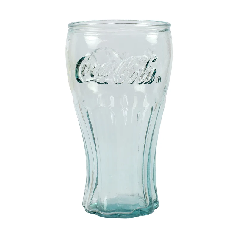 Coca-Cola Glas in klassischer retro Form 400ml | Trinkglas als Geschenk | Nachhaltig & Handgefertigt