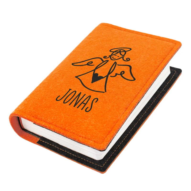 Buchhülle für Gotteslob mit Engel Motiv und Name personalisiert | Schutzhülle für Gesangbuch & Bibel