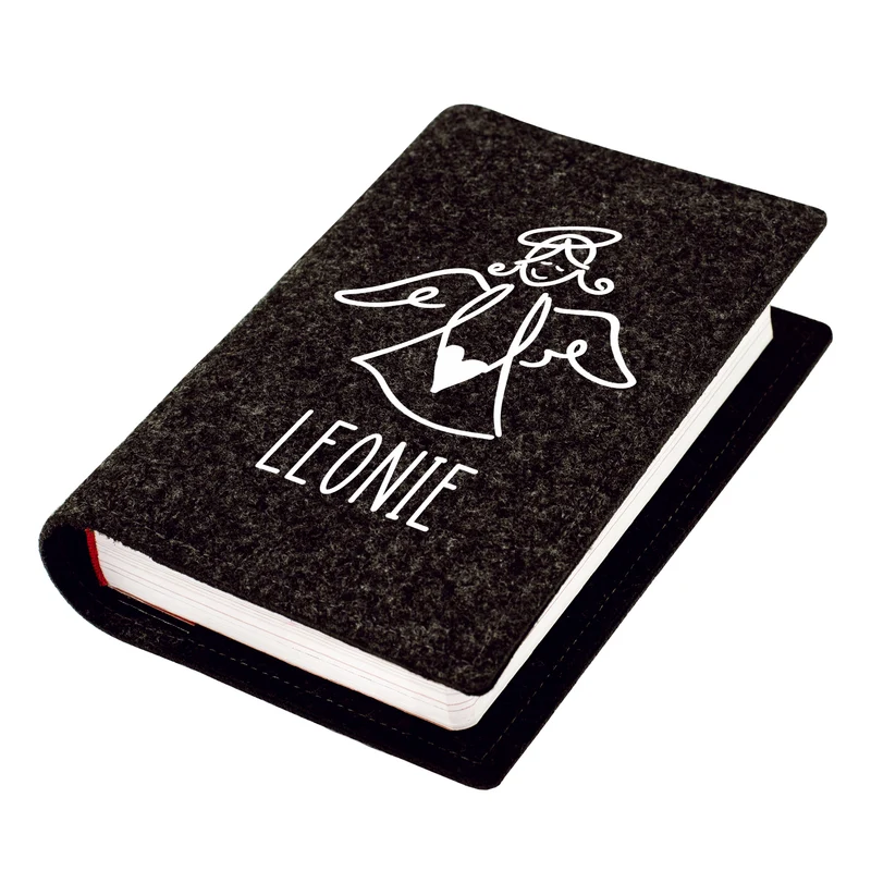 Buchhülle für Gotteslob mit Engel Motiv und Name personalisiert | Schutzhülle für Gesangbuch & Bibel