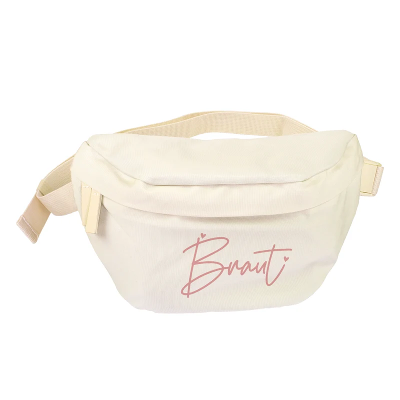 JGA Bauchtasche für Braut & Team Braut | Junggesellenabschied Tasche in Rosa oder Creme für Frauen