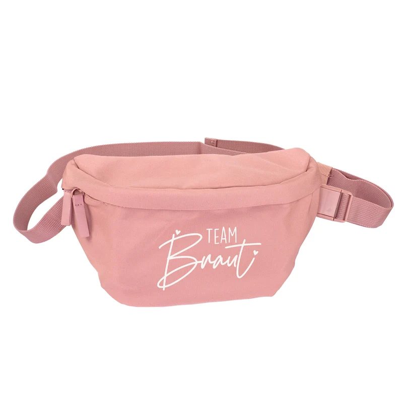 JGA Bauchtasche für Braut & Team Braut | Junggesellenabschied Tasche in Rosa oder Creme für Frauen