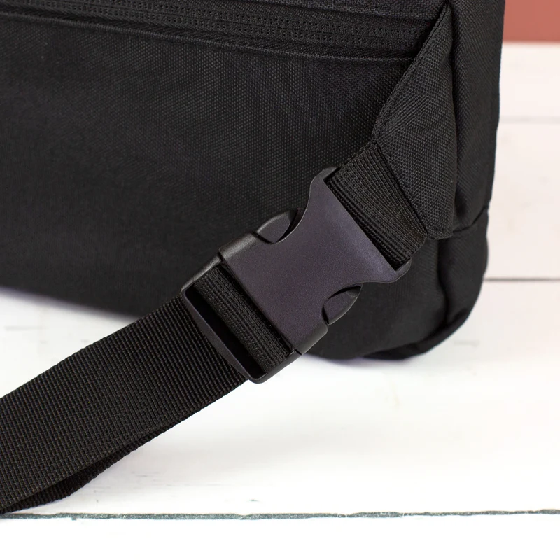 Bauchtasche 'Bin Weinkaufen' in Schwarz & Rosa | Umhängetasche als Geschenk für Frauen & Weinliebhaber