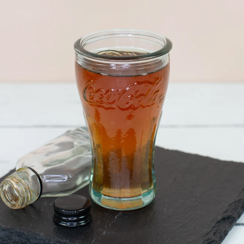 Coca Cola Schnapsgläser 6er Set handgefertigt 5cl | Retro Stamper aus recyceltem Glas