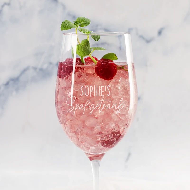 Leonardo Wein & Cocktail Glas mit Gravur personalisiert | Spaßgetränk mit Name als Geschenk für Frauen