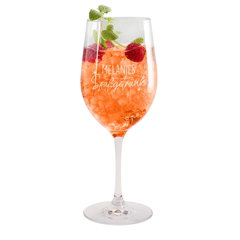 Leonardo Wein & Cocktail Glas mit Gravur personalisiert | Spaßgetränk mit Name als Geschenk für Frauen