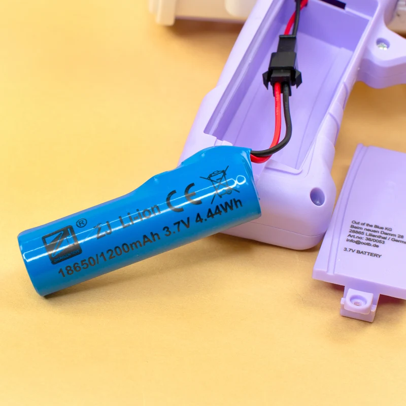 Seifenblasenpistole mit LED Licht | Party Bazooka mit Akku