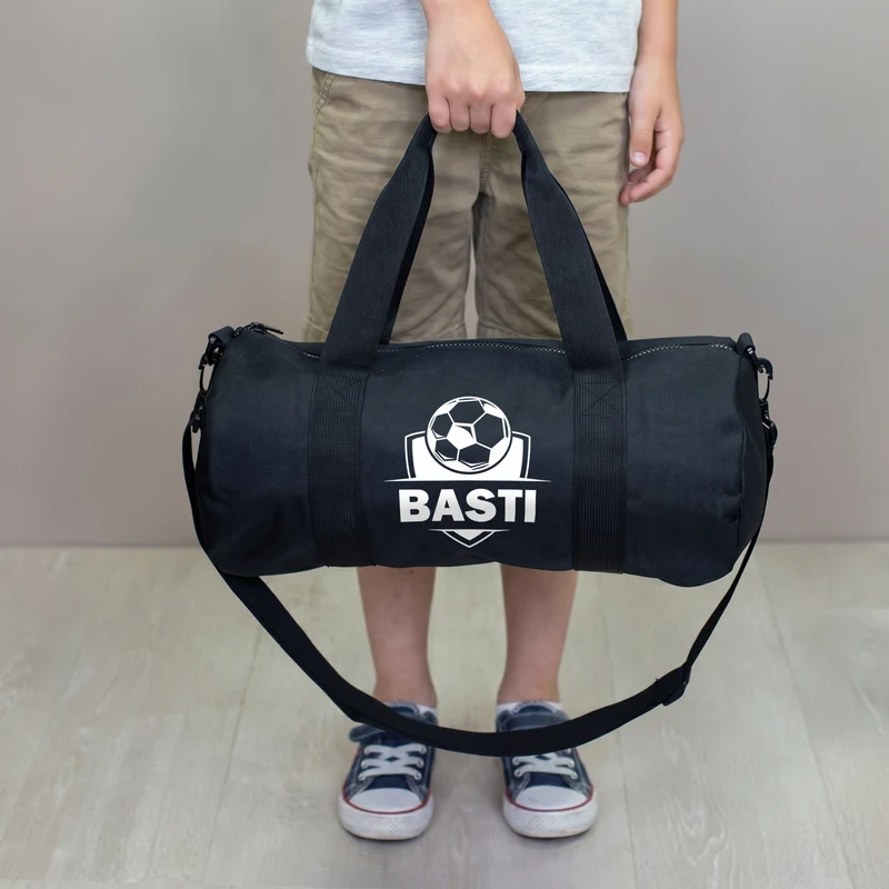 Sporttasche mit Fußball Motiv & Name personalisiert | Reisetasche für Jungen, Schule & Training