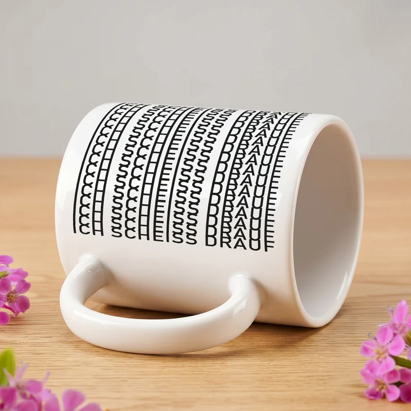 Tasse mit versteckter Botschaft 'Ich scheiss drauf' | Kaffeetasse als lustiges Geschenk