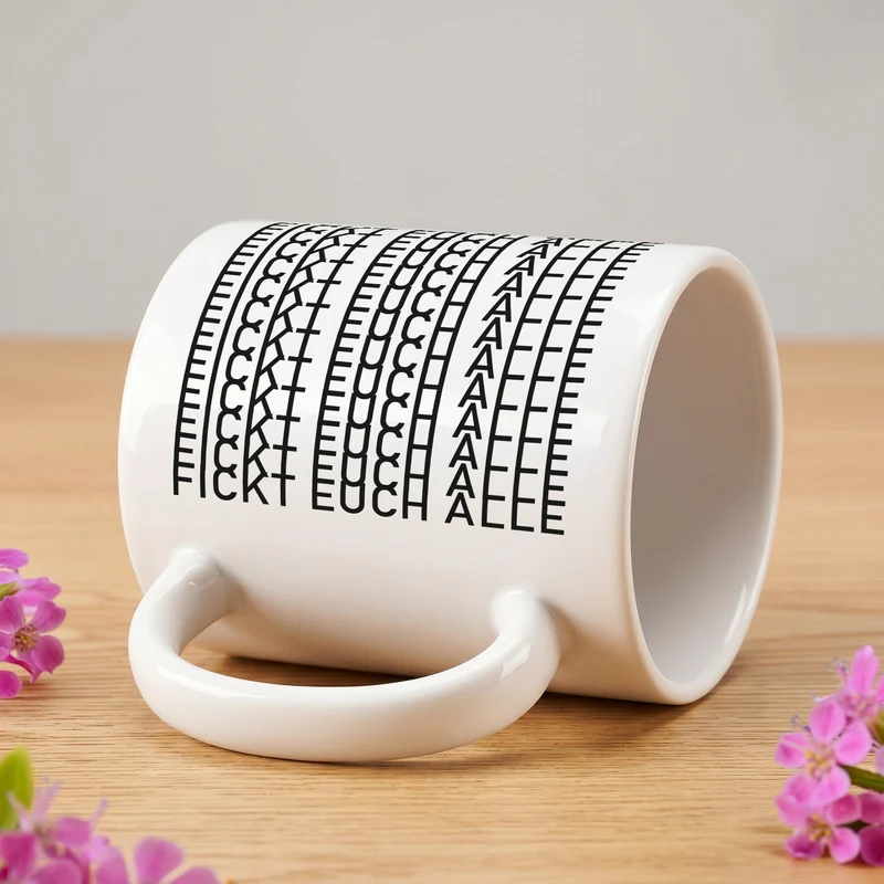 Kaffeetasse 'F*ckt euch alle' als lustiges Geschenk | Tasse mit versteckter Botschaft