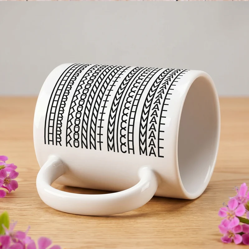 Kaffeetasse mit versteckter Botschaft 'Ihr könnt mich mal' | Tasse als lustiges Geschenk