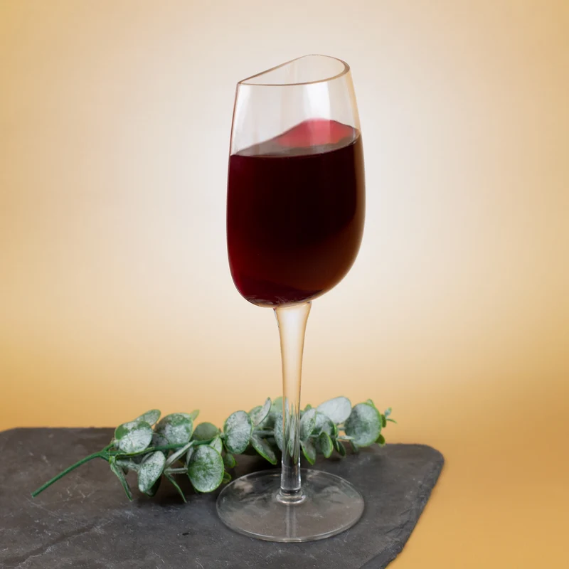 Halbes Weinglas | Scherzartikel für Weinliebhaber