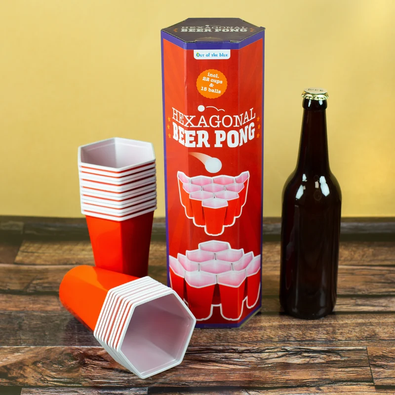 Trinkspiel Hexagon Beer Pong | Partyspiel Bierpong