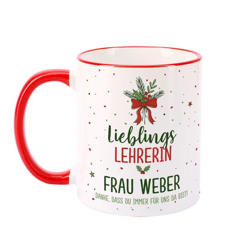 Personalisierte Weihnachtstasse für Lieblingsmenschen mit Wunschtext | Geschenk für Weihnachten