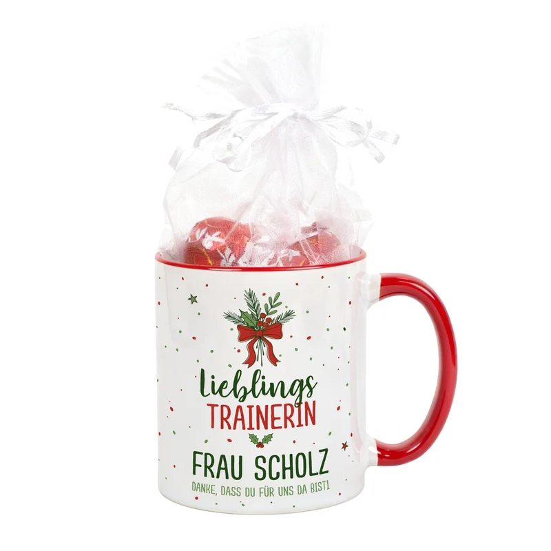 Personalisierte Weihnachtstasse für Lieblingsmenschen mit Wunschtext | Geschenk für Weihnachten
