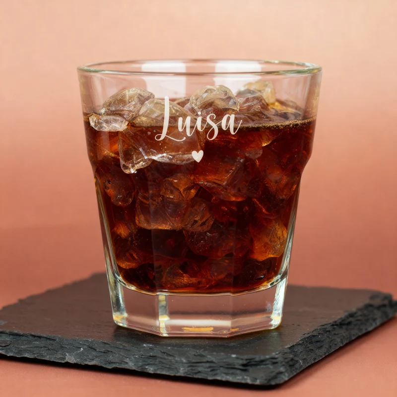 Leonardo Trinkglas mit Gravur von Name & Herzmotiv | Personalisiertes Glas für Herzensmenschen