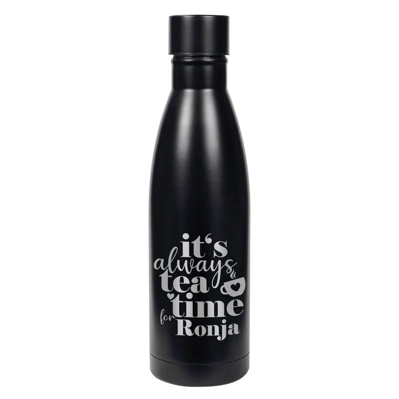 Thermosflasche - it's always tea time for - mit Namensgravur