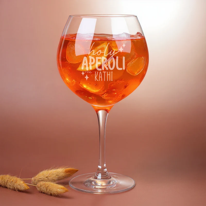 Personalisiertes XL Holy Aperoli Glas mit Gravur & Name | Leonardo Weinglas als Geschenkidee