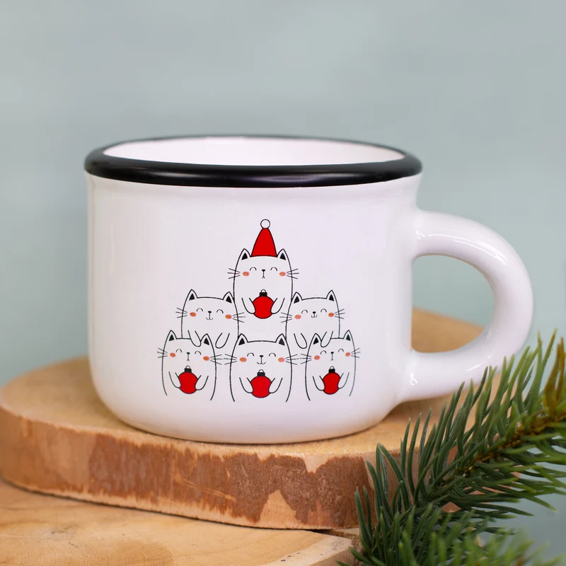 Weihnachtskerze in Dolomitetasse mit Motivauswahl
